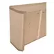 Curve Light Honey 4 Door Media Sideboard