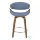 Curvini Blue 24 Counter Height Stool Set Of 2