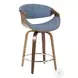 Curvini Blue 24 Counter Height Stool Set Of 2