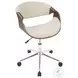 Curvo Walnut And Cream Office Chair