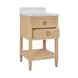 Cutler Cerused Oak Carrera Marble Top 24" Bath Vanity