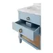 Cutler Matte Light Blue Lacquer Carrera Marble Top 24" Bath Vanity