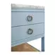 Cutler Matte Light Blue Lacquer Carrera Marble Top 24" Bath Vanity