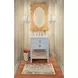 Cutler Matte Light Blue Lacquer Carrera Marble Top 24" Bath Vanity