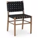 Mira Black Upholstered Outdoor Dining Chair