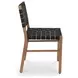 Mira Black Upholstered Outdoor Dining Chair