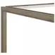 Glaze Gray Square Glass Top End Table