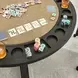 Rylie Black 48" Round Game Top Dining Table with Storage