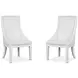 Crownfall White Upholstered Host Chair Set of 2