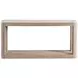 Loggia White and Aria Rectangular Travertine Top Console Table