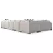 Drew Cream 6 Piece Modular Sectional with RAF Chaise and Pillows