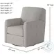 Flash Dance Athens Natural Swivel Glider