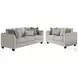 Homecoming Stone Gray Performance Fabric Living Room Set