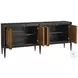 P301794 Black and Mapa Burl 4 Door Console Table