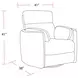 Arcadia Vintage Slate Leather Swivel Glider Power Recliner with USB Charging