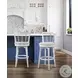 Beach Comber Weathered White Swivel Bar Stool