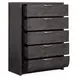 Kinsley Black Heron 5 Drawer Chest