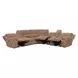Bronco Plush Tobacco 7 Piece Modular Zero Gravity Power Reclining Sectional with Power Adjustable Headrest and USB Charging