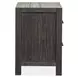 Plum Creek Ravenwood Black and White 2 Drawer Marble Top Nightstand with USB Charging