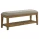 Andover Maple and Gray Upholstered Bed Bench with Storage