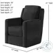 Diva Bahari Charcoal Swivel Glider