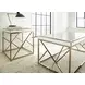 Evelyn White Square End Table
