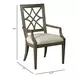 Savona Versaille Painted Upholstered Genieve Arm Chair Set of 2