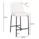 Sydney Cream Upholstered Counter Height Stool Set of 2