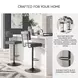 Strumford Grey And Black Swivel Adjustable Bar Stool Set Of 2