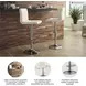 Bellatier Bone Tall Upholstered Swivel Adjustable Bar Stool Set of 2