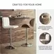 Bellatier Bone Tall Upholstered Swivel Adjustable Bar Stool Set of 2