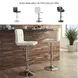 Bellatier Bone Tall Upholstered Swivel Adjustable Bar Stool Set of 2