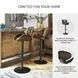 Bellatier Brown Tall Upholstered Swivel Adjustable Bar Stool