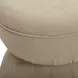 Tomlin Tan Performance Fabric Upholstered Round Ottoman
