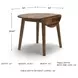 Berringer Rustic Brown Drop Leaf Extendable Dining Table