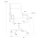 Collin Saloon Light Gray Leather Upholstered Office Chair