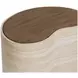 Ishiko Light Brown and Warm Brown Free Form Small Concrete Top Outdoor Cocktail Table