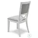 Island Haven Blanc and Gray Upholstered Dining Chair Set of 2