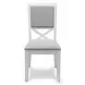 Island Haven Blanc and Gray Upholstered Dining Chair Set of 2