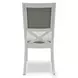 Island Haven Blanc and Gray Upholstered Dining Chair Set of 2
