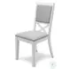 Island Haven Blanc and Gray Upholstered Dining Chair Set of 2