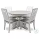 Island Haven Taupe 45" Round Extendable Butterfly Dining Table with Storage