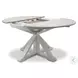 Island Haven Taupe 45" Round Extendable Butterfly Dining Table with Storage