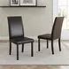 Kimonte Brown Upholstered Dining Side Chair Set of 2