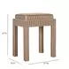 Kora Brown and White Upholstered Accent Stool