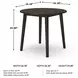 Hammis Dark brown Extendable Drop Leaf Round Dining Table