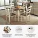 Woodanville Cream and Brown Round Extendable Dining Table