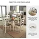 Woodanville Cream and Brown Round Extendable Dining Table