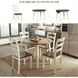 Woodanville Cream and Brown Round Extendable Dining Table