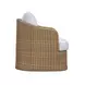 Axel Blue Performance Fabric Upholstered Outdoor Accent Chair